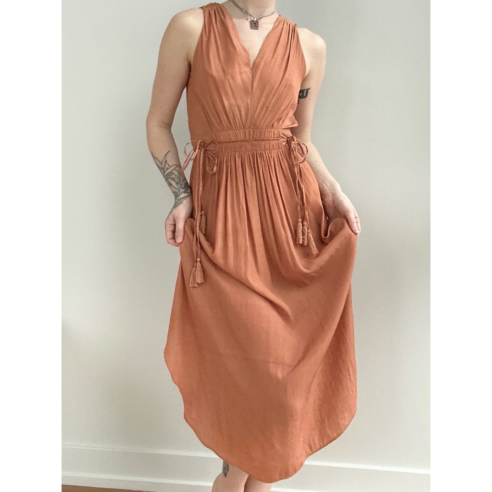 Tahari Sleeveless Orange Dress